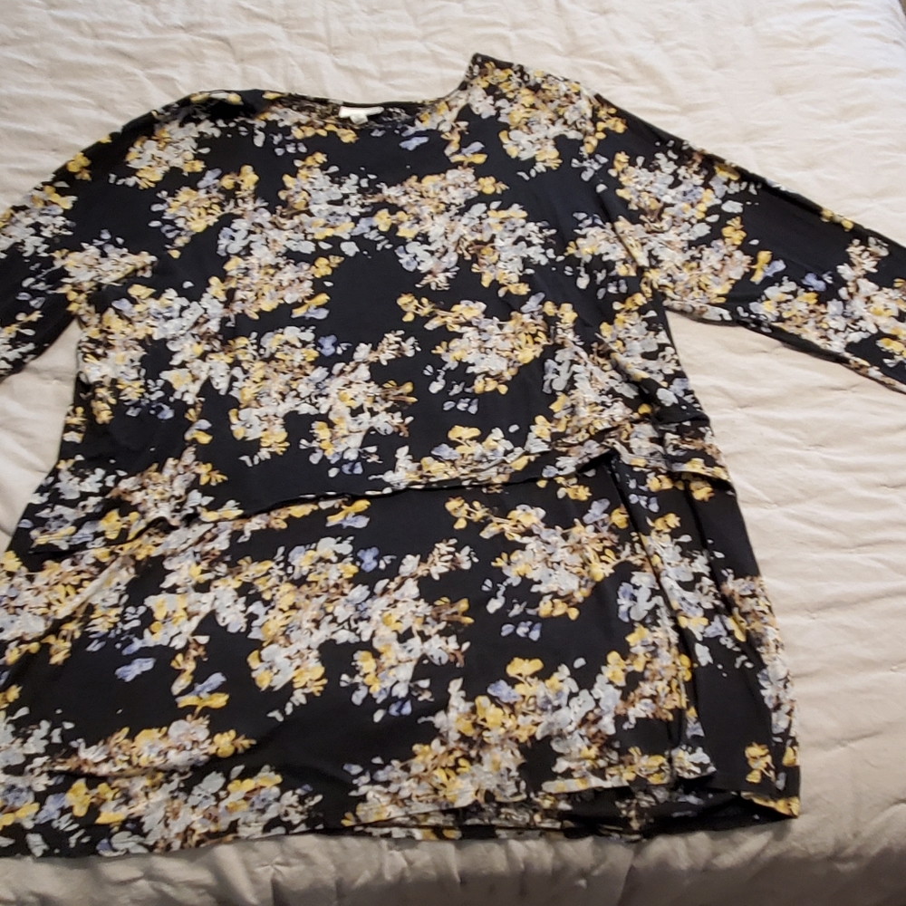Jjill 2xl layer look tunic long sleeve